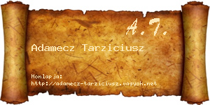 Adamecz Tarziciusz névjegykártya
